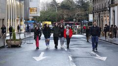 LA calle Compostela fue peatonalizada solo durante la Navidad