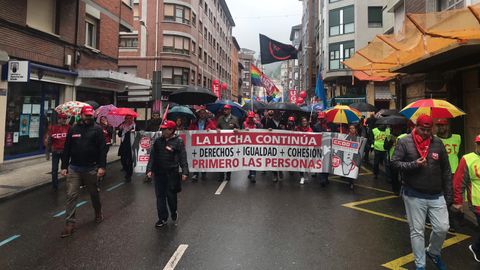 Manifestacin del 1 de Mayo en Mieres