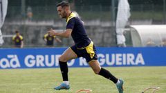 Lucas P�rez, en un entrenamiento del Deportivo