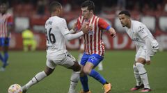 Partido de Copa del Rey entre el Sporting de Gij�n y el Valencia