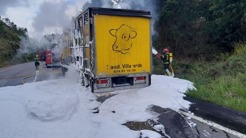 El cami�n de transporte de ganado circulaba sin carga en el momento del incendio
