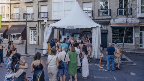 Asistentes a la primera jornada de la XVIII Feira do Vio de Monterrei.
