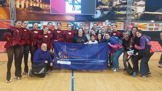 Los miembros del Club de Patinaje Aehde de O Carballi&ntilde;o en la Copa de Espa&ntilde;a en Alcoy