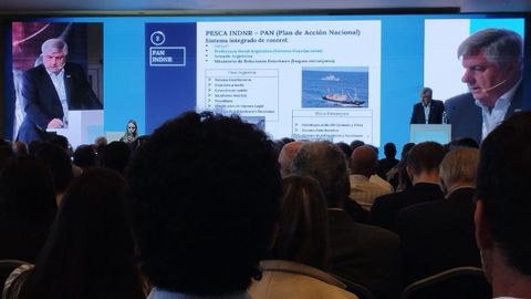 L�pez Cazorla en el Foro PescAR, celebrado en Puerto Madryn, provincia de Chubut, en la Patagonia argentina, el 5 de marzo del 2026.