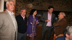 Edrosa, o segundo pola esquerda, no 2011 xunto ao alcalde de Meira, Sonia Verdes, Besteiro e Lago Lage