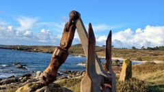 El ancla del buque Ariete es una de las paradas de la ruta de los naufragios de Carnota