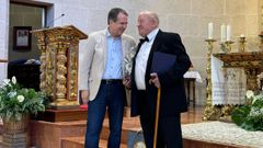 Gabino, en un acto con el alcalde de Vigo, Abel Caballero