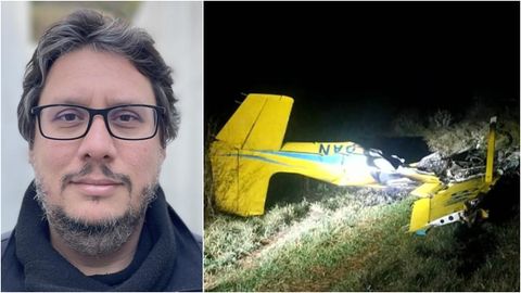 A la izquierda, el cineasta Luiz Fernando Feres. A la derecha, la avioneta en la que falleci junto al arquitecto