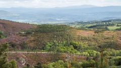 Terrenos de la parroquia de Ousende, donde se proyecta crear los parques e�licos que han dado pie a la denuncia