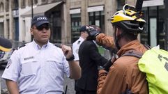 Control policial en Par�s por el final del Tour