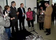 Las autoridades presidieron el acto en la plaza de Tui.