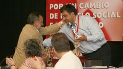 Juan Luis Dopico, en el congreso en el que dej� la secretar�a comarcal de UGT, en el 2009