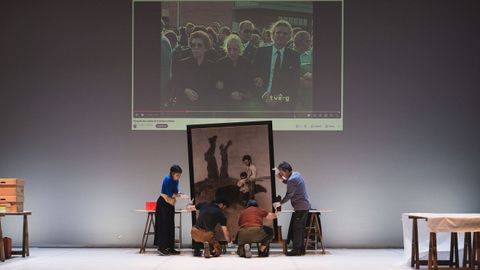 O cadro � o gran protagonista desta obra.