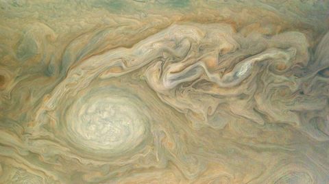 Júpiter, captado por la sonda Juno.