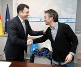 Rom�n Rodr�guez recibi� en su despacho a Xulio Ferreiro.