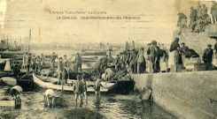 Una de las im�genes que forman la exposici�n y muestra de la pesca artesanal. 