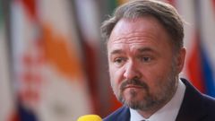 El comisario europeo de Energ�a, Dan Jorgensen, a su llegada al consejo de ministros en Bruselas esta ma�ana.