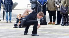 Coreograf�a de Javier Mart�n en la plaza de Tabacos