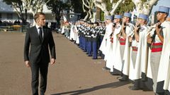 Macron, este jueves en C�rcega.