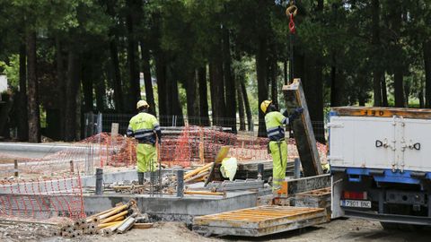 La Xunta tiene en obras el complejo de Monterrei y prev abrir las piscinas a finales de julio.