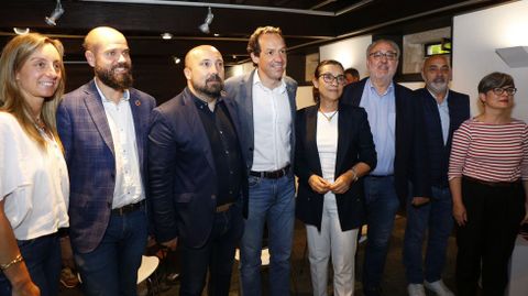 Lderes socialistas asistentes a una conferencia en Pontevedra sobre cambio climtico