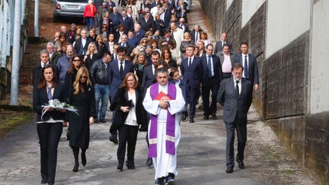 Mariano Rajoy estuvo rodeado de familiares y amigos durante la ceremonia f�nebre