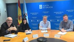 Facio, Pousada, G�mez y Calo, reunidos en la sede de la conseller�a.