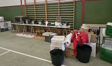 Estado en que qued� el pabell�n de Tremoedo el pasado a�o tras el torneo