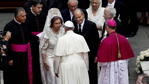 Los reyes, con el papa