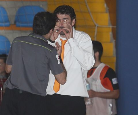 Daniel Iba�es, en una imagen durante el encuentro de ayer. 