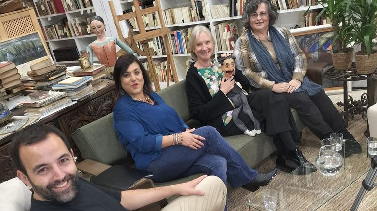 Imagen de la grabaci�n de uno de los p�dcast en la Milagrosa