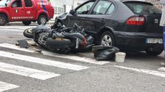 Estado en el que qued� la moto accidentada
