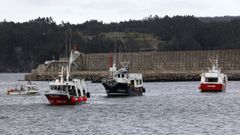 Barcos de bajura de Celeiro, en una protesta celebrada en el 2021