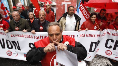 Manifestación del primero de mayo en Lugo.
