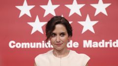 Isabel Daz Ayuso, durante la rueda de prensa que dio para valorar la condena al fiscal general del Estado