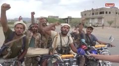 Rebeldes hut�es durante la captura de Mocha, en Yemen.