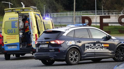 T�cnicos sanitarios del 061 y agentes de la Polic�a Nacional se desplazaron al lugar donde se produjo la muerte del hombre