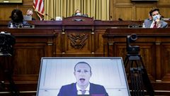 Mark Zuckerberg, el mes pasado, durante su testimonio ante el Subcomit� Judicial de la Camara de Representantes de EE. UU.