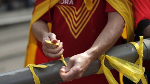 Celebraci�n de la Diada en las calles de Barcelona