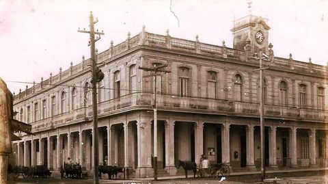 Postal de la época del hotel Globo, que compró Gabriel Pavón en Pinar del Río