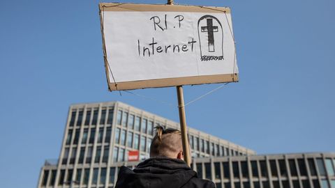 Protesta en Berlin contra la reforma de la ley de propiedad intelectual