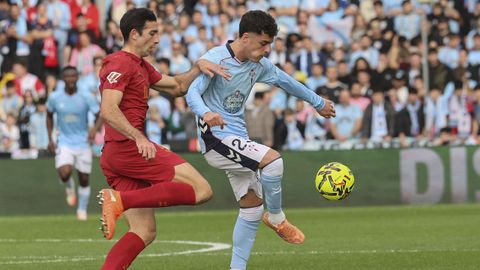 Hugo �lvarez, durante el Celta-Valencia del pasado mes de enero.