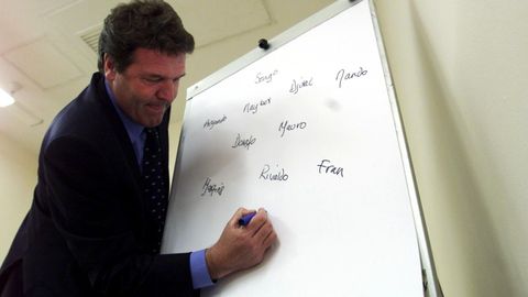 Toshack, con la Real Sociedad, en una visita a Riazor para medirse al Deportivo.