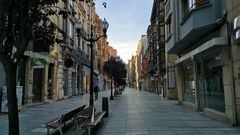 Las calles de Gij�n pr�cticamente vac�as