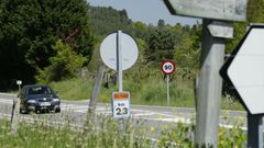Imagen de archivo de la OU-540, que conecta Ourense con la frontera portuguesa