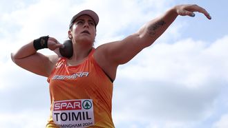 Bel�n Toimil durante su concurso en el Europeo de Birmingham