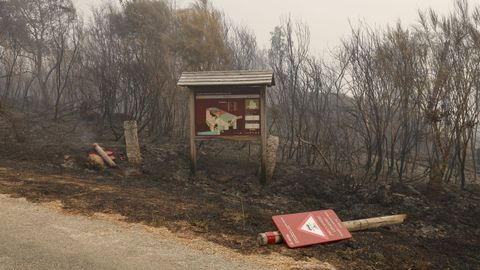 Espacios naturales de gran atractivo turstico quedaron arrasados por los incendios (en la imagen, Carballeda de Avia).