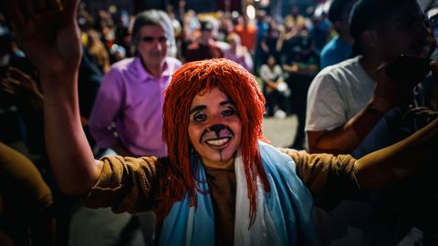 Seguidores de Milei, el lunes en las calles de Buenos Aires