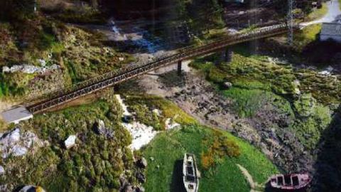 Proyecci�n de c�mo quedar� la pasarela en Rego do Alcalde