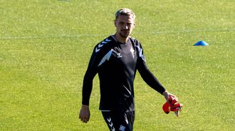 El guardameta del Celta Ionut Andrei Radu, en un entrenamiento.
